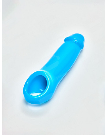 Funda Extensora Para Pene Azul Brillante 17 cm