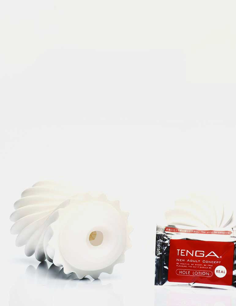 Masturbador Tenga - Flex Cup Silky Blanco con lubricante