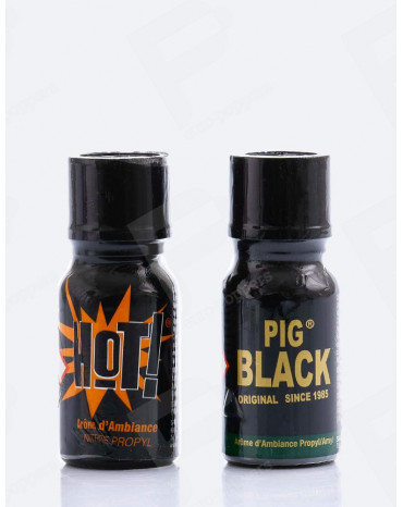 Pack de Poppers Hot y Pig Black