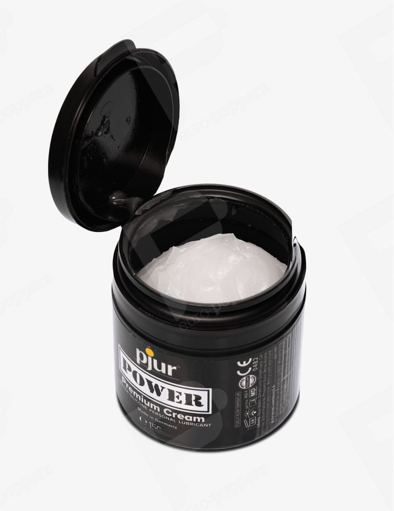 Crema lubricante Pjur Power Premium tapa abierta