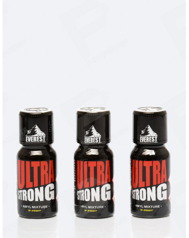 Pack de 3 poppers Ultra Strong 15 ml