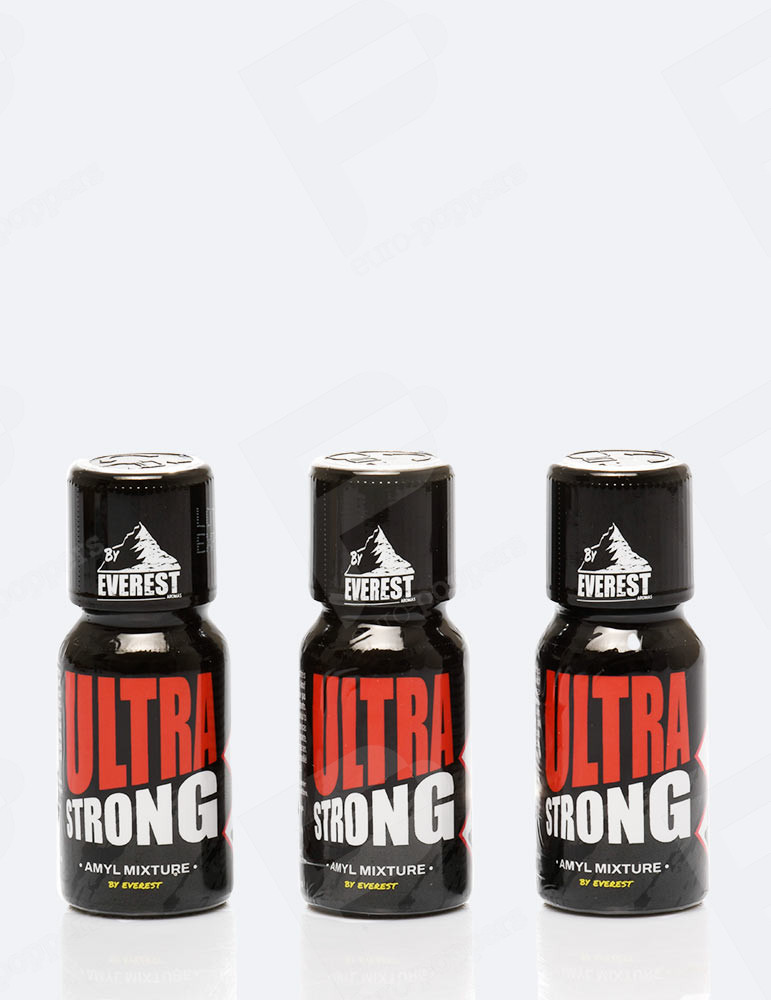Pack de 3 poppers Ultra Strong 15 ml