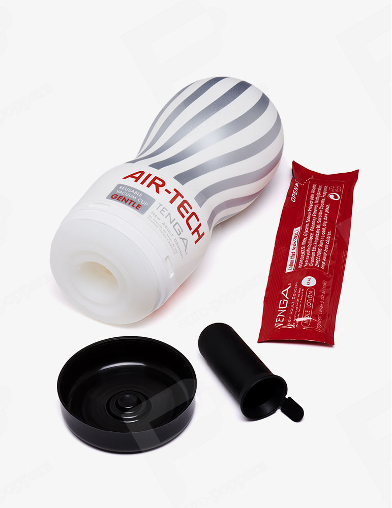 Masturbador Tenga Air-Tech Gentle con muestra de lubricante