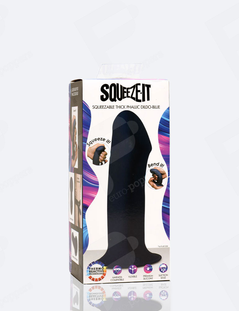 Dildo fálico azul - Squeeze-it-5
