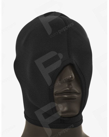 Pasamontañas negro de neopreno con un solo orificio bucal - BDSM BRUTUS