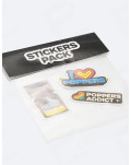 lote de 3 stickers poppers