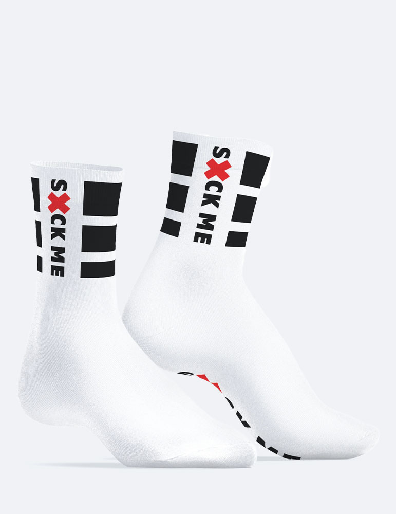 Calcetines blancos Suck Me SneakXX