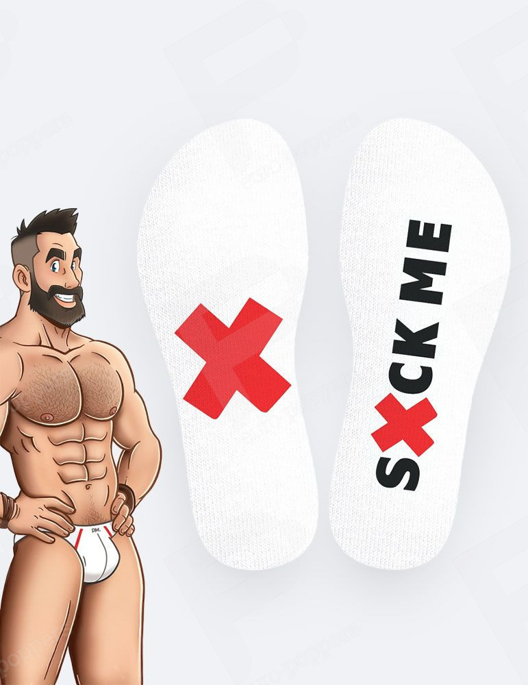Calcetines blancos Suck Me SneakXX 3