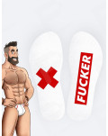 Calcetines blancos Stripe Fucker SneakXX 3
