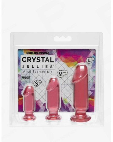 Set de Plugs Anales de Gelatina – 3 Tamaños para Principiantes y Usuarios Avanzados