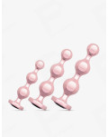 Rosy Gold – Juego de 3 Plugs Anales Metálicos – Acabado Oro Rosa 2