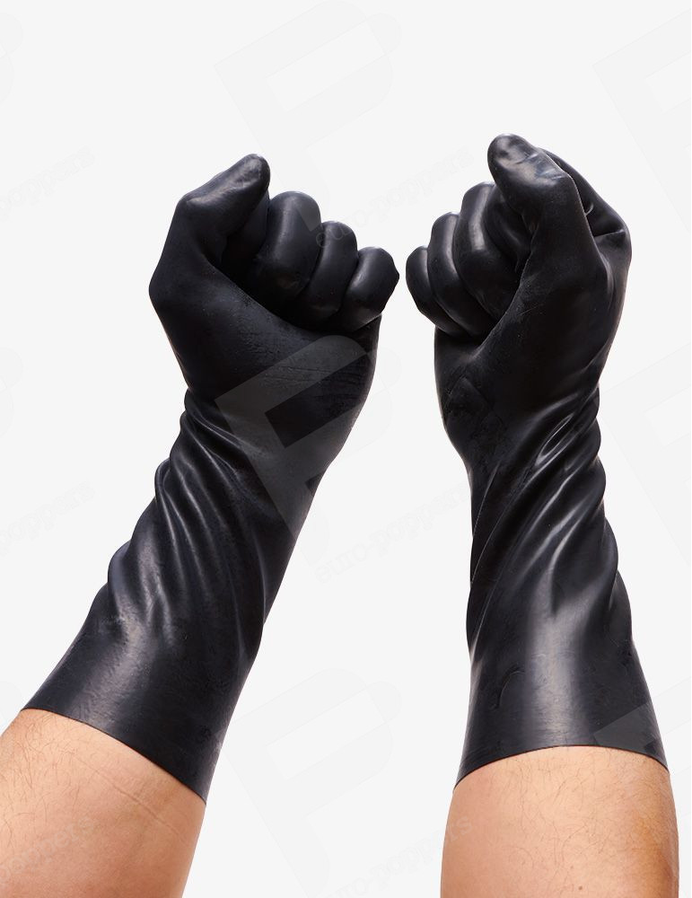 Guantes para fisting - Látex - Negro  2