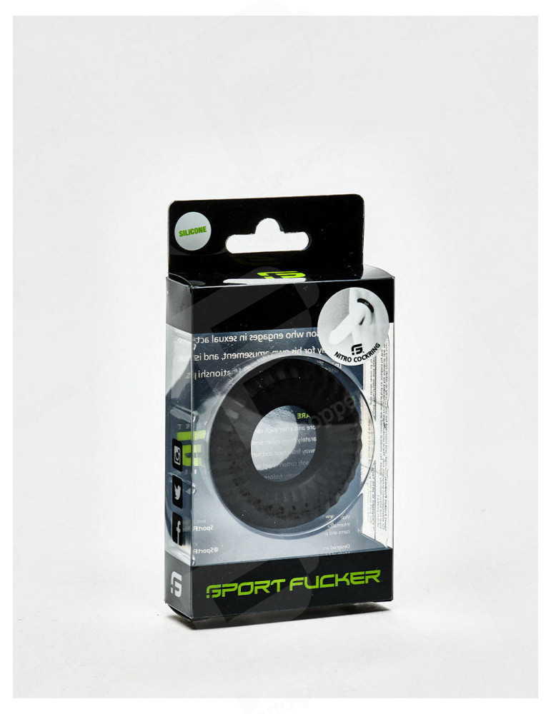 Anillo Para Pene En Silicona Sport Fucker Nitro Negro 1