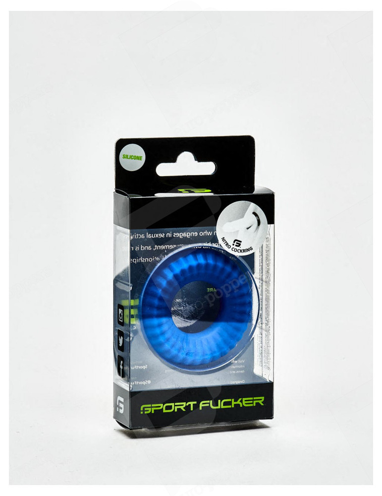 Anillo Para Pene En Silicona Sport Fucker Nitro Azul 2