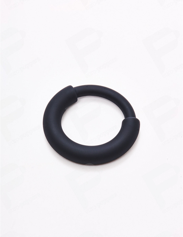Anillo Peniano Silicona & Acero XL – Steel Fusion Negro