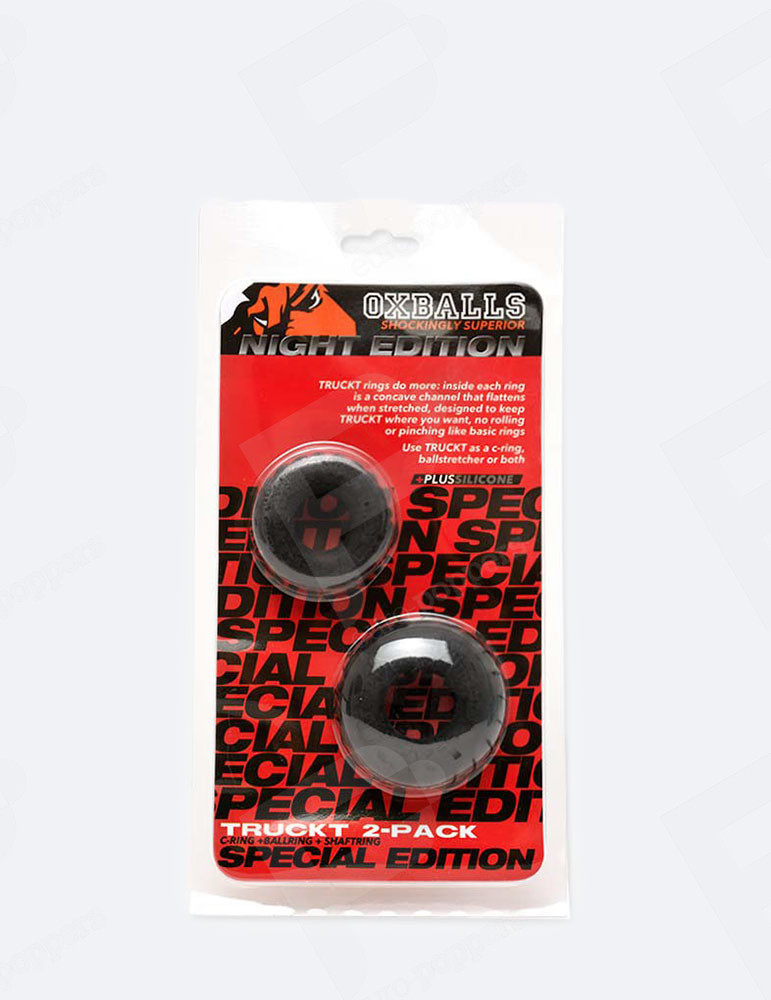 Anillos Para Pene Paquete de 2 Anillos para el Pene Truckt Night Edition Negro - Oxballs