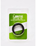 Anillo Para Pene En Silicona Brutus Cock & Ball Belt Negro