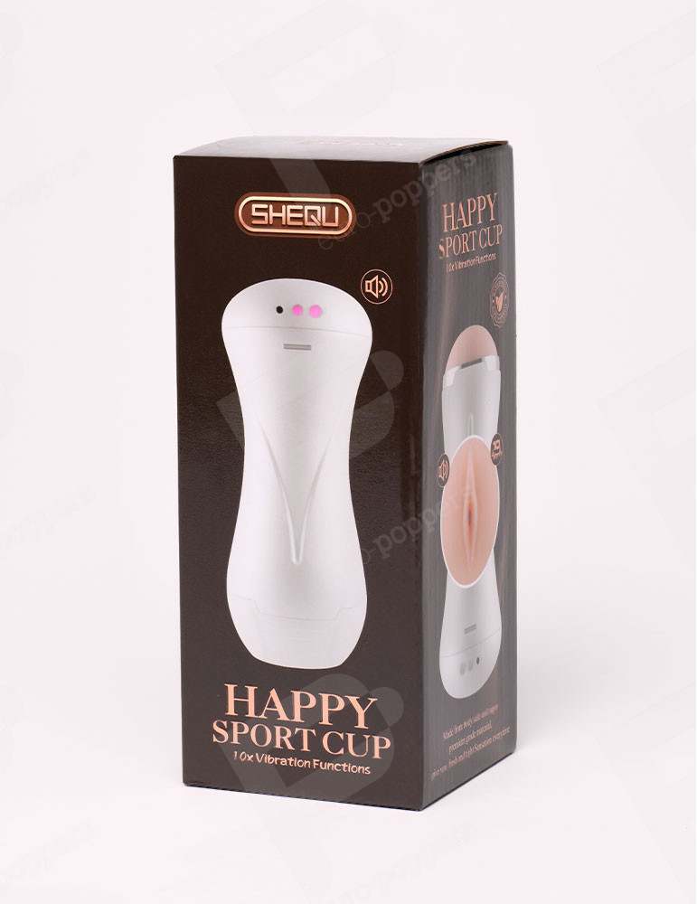 Masturbador vibrador con forma de vagina Happy Sport de Shequ-España-5