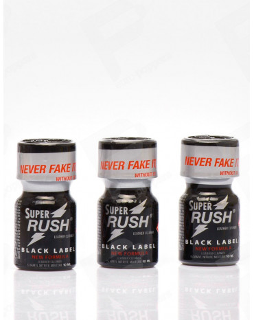 3 Super Rush Black Label poppers 10 ml