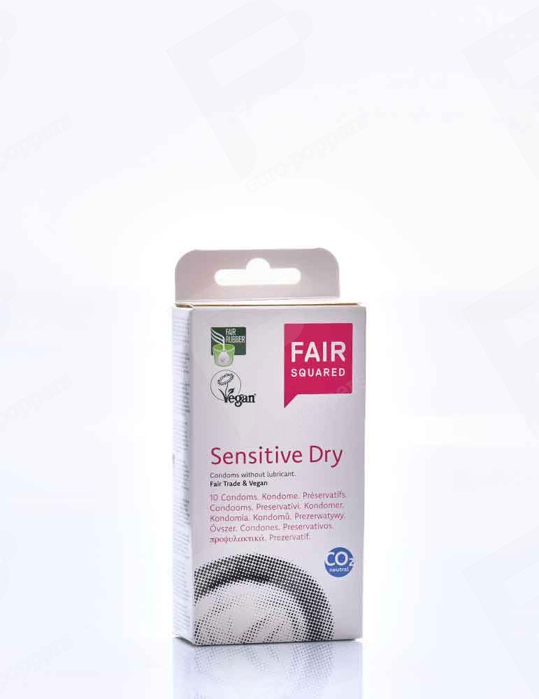 Condones Veganos Fair Squared Sensitive Dry 10 Unidades