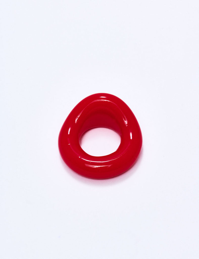 anillo para pene de silicona rojo