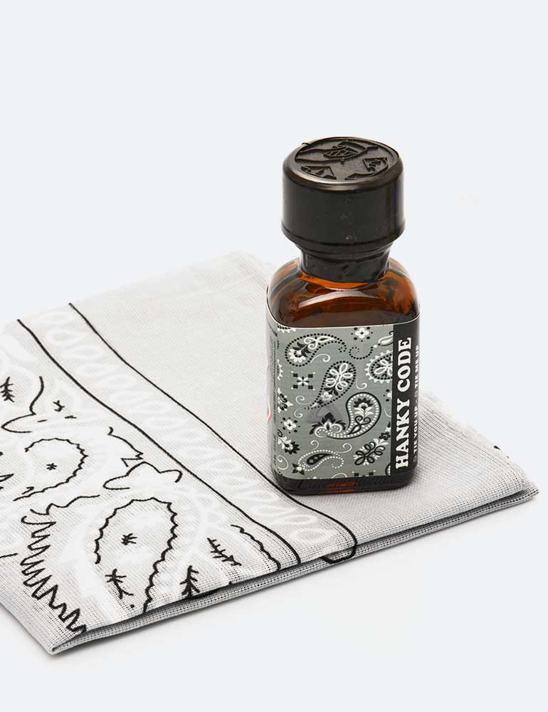 Popper Hanky Code Gris 24ml + Bandana: Bondage