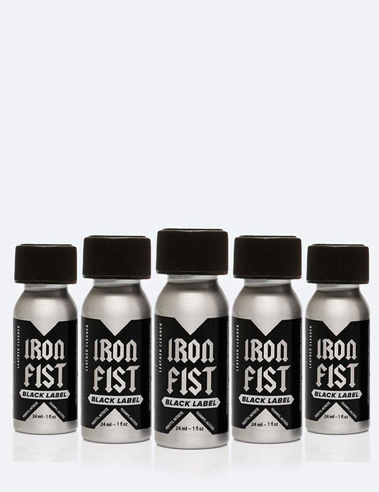 Pack de 5 poppers Iron Fist Black Label - 24 ml